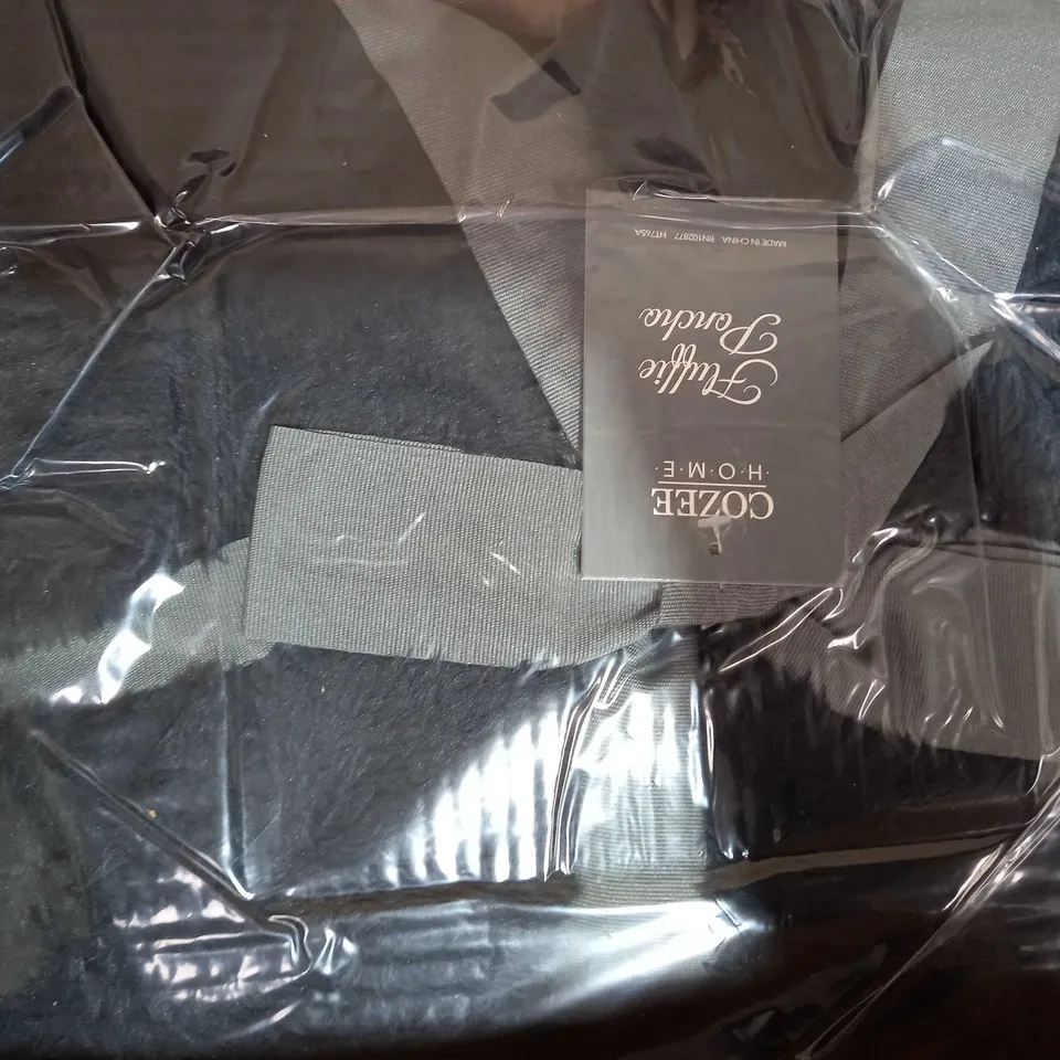 COZEE HOME FLUFFY PONCHO IN BLACK