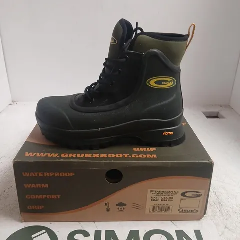 GRUB'S PTARMIGAN 5.0 PREMIUM FIELD BOOT MOSS/BLACK – PAIR SIZE 7