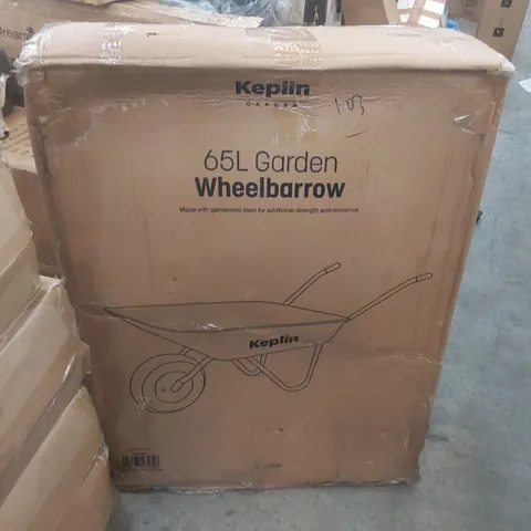 BOXED KEPLIN 65L GARDEN WHEELBARROW