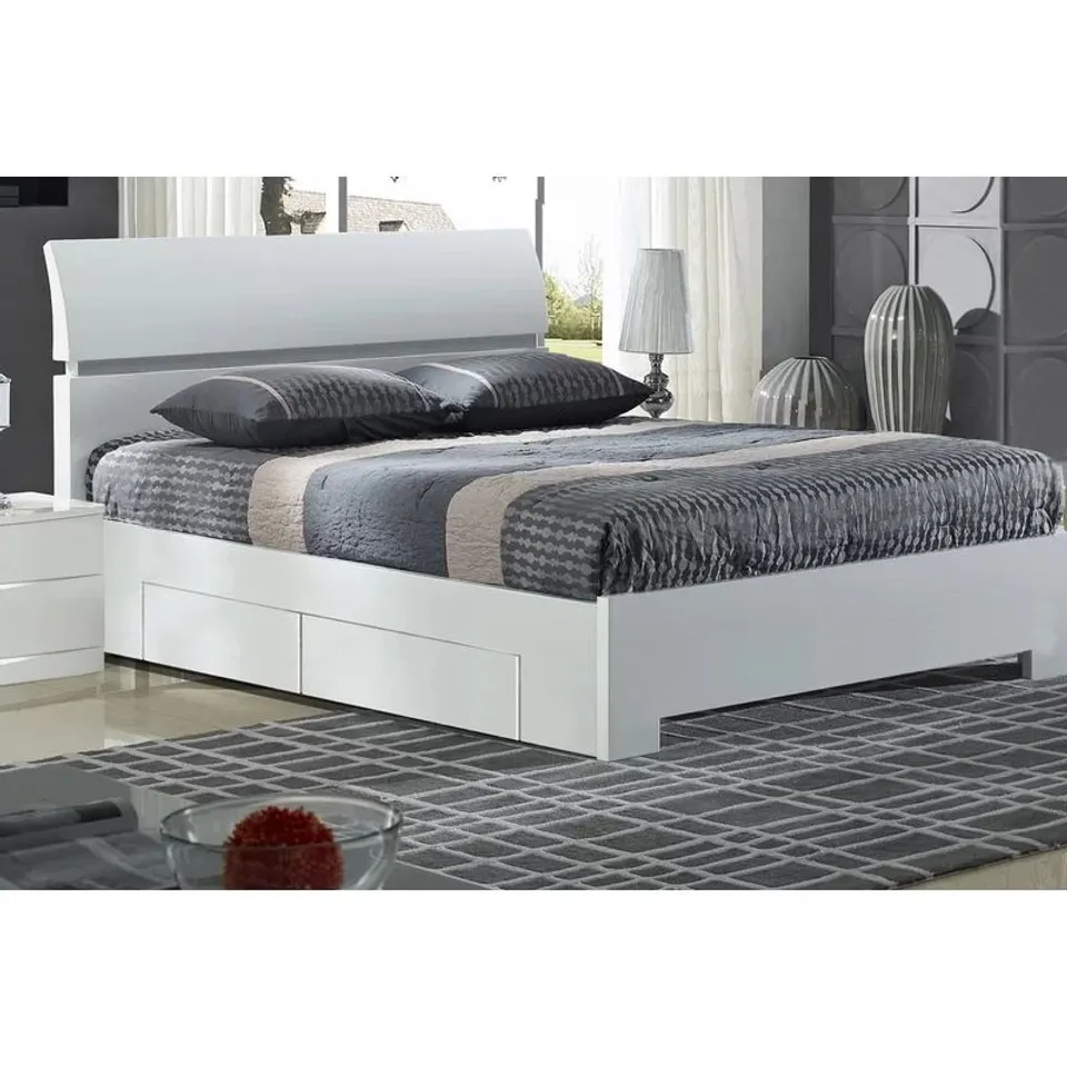 BOXED ILKESTON KING STORAGE BED - WHITE (4 BOXES)