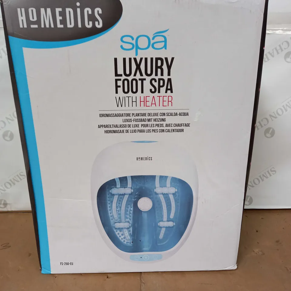BOXED HOMEDICS SPA LUXURY FOOT SPA WITH HEATER