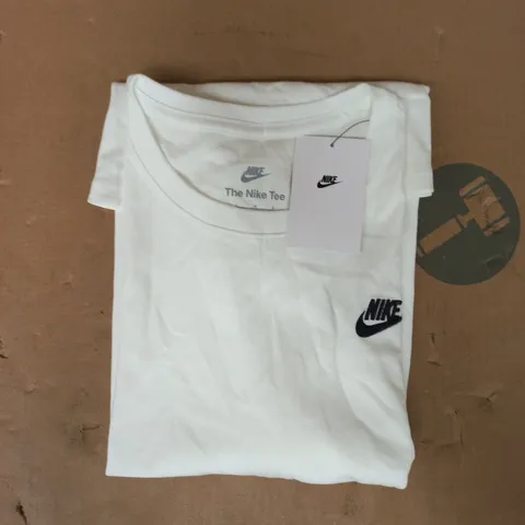 NIKE THE NIKE TEE SHORT SLEEVE CREW-NECK T-SHIRT IN WHITE SIZE LARGE