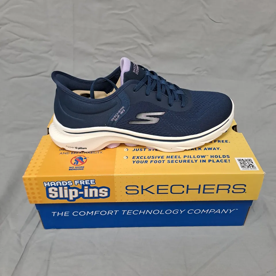 SKECHERS GOWALK NAVY MESH SNEAKERS - 7