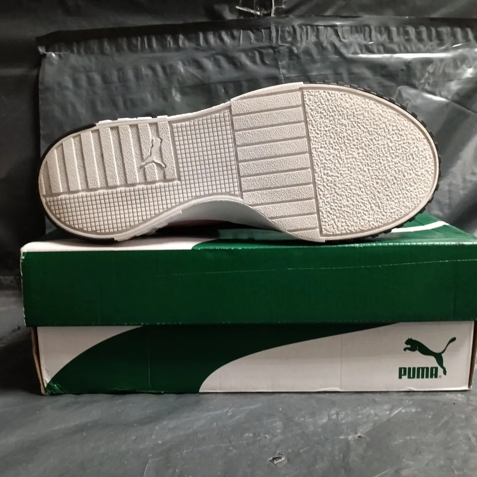 BOXED PAIR OF PUMA CALI GLOW TRAINERS IN BLACK SIZE UK 4