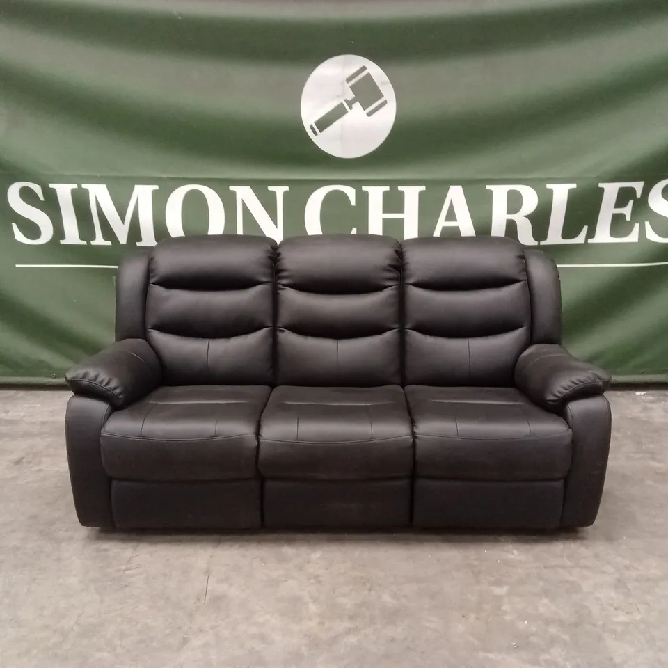 ROTHBURY LUXURY FAUX LEATHER HIGH BACK 3 SEATER MANUAL RECLINER SOFA RRP £729