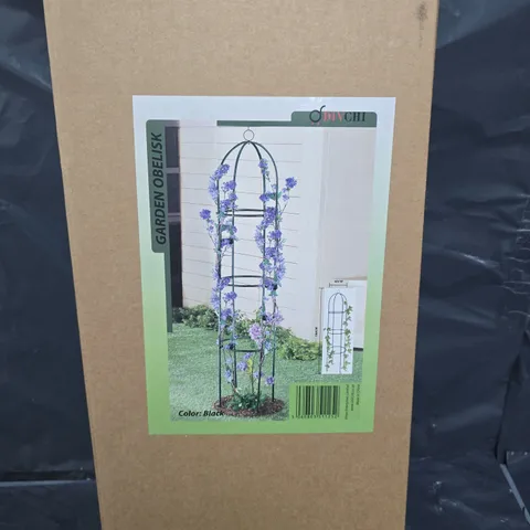 2X BOXED DIVCHI GARDEN OBELISK IN BLACK