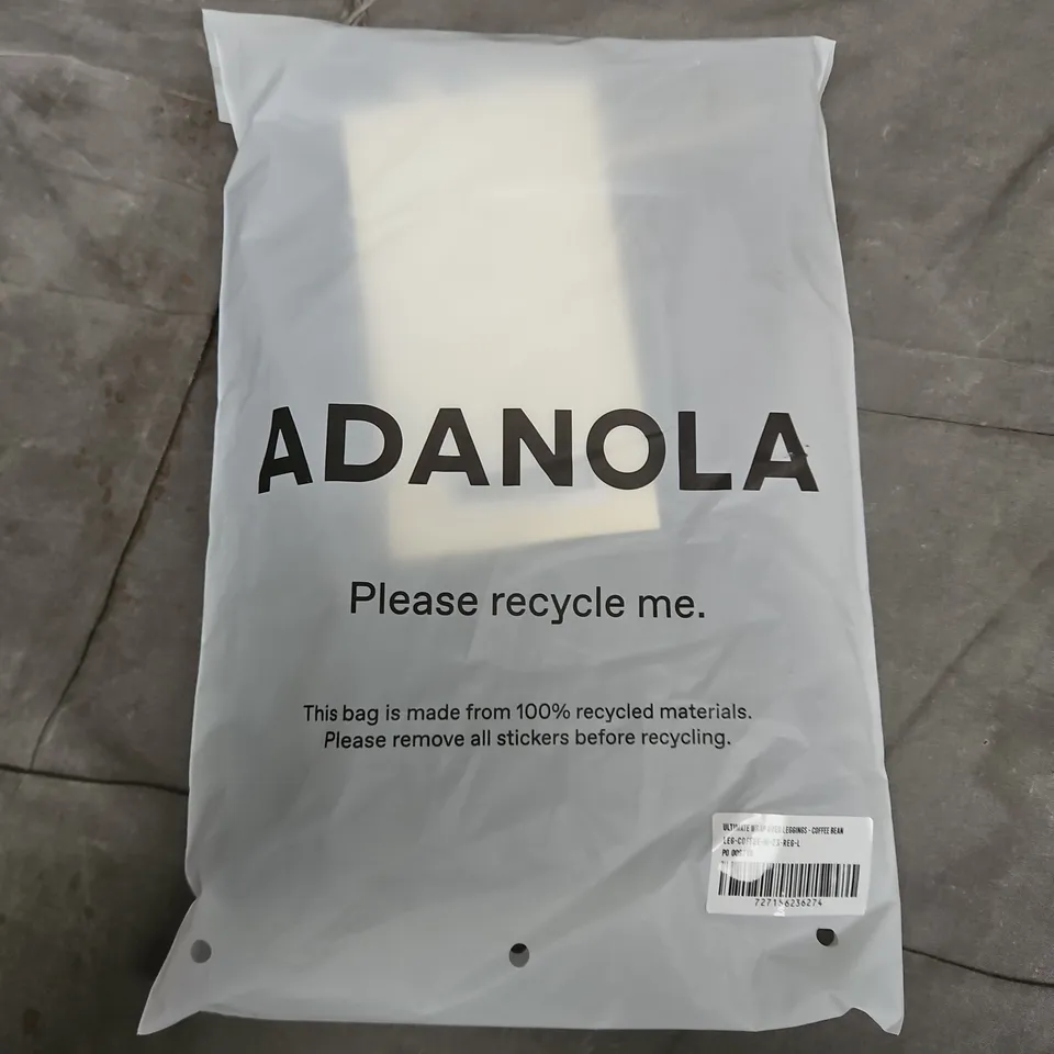 BAGGED ADANOLA ULTIMATE WRAP OVER LEGGINGS IN COFFEE BEAN - LARGE