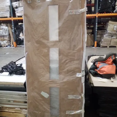 OAK VANCOUVER 3 PANEL CLEAR GLAZED INTERNAL DOOR 1981×838×35MM