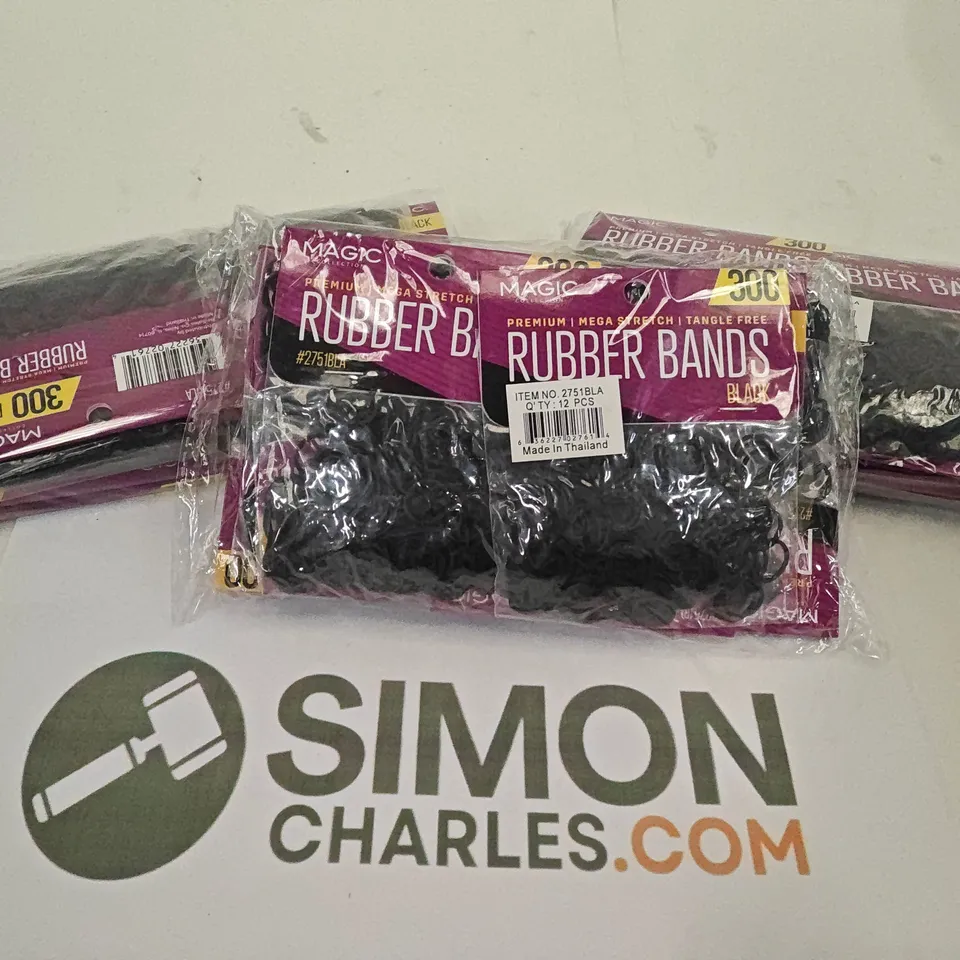 LARGE QUANTITY OF MAGIC BLACK RUBBER BANDS