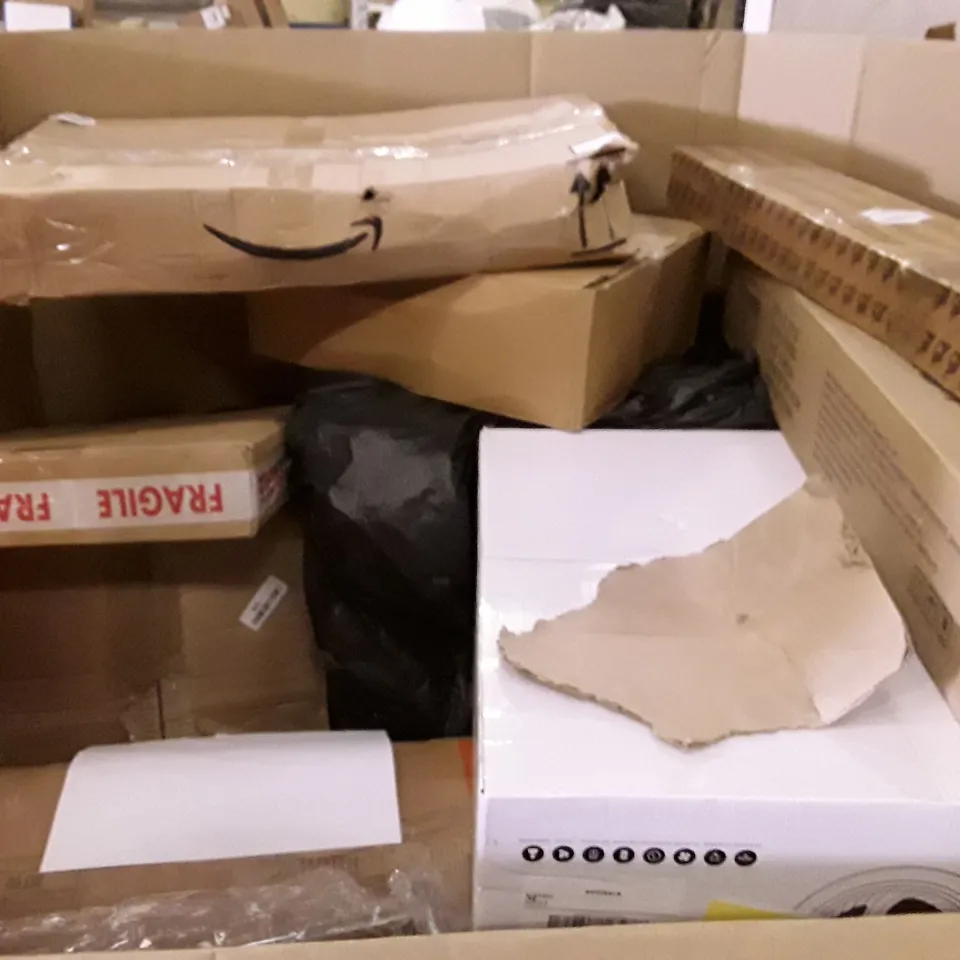 PALLET OF ASSORTED PRODUCTS INCLUDING LED CEILING LIGHT, SIDE TABLE, CLOTHES HOOKS, INTELLIGENT CEILING FAN 