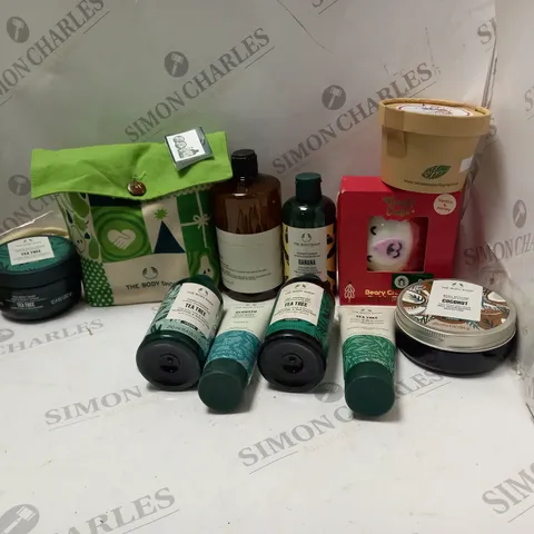 LOT OF BEAUTY PRODUCTS TO INCLUDE THE BODY SHOP CONDITIONER, ETC