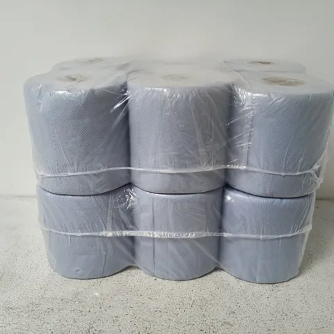 12 PACK OF BLUE PAPER ROLLS
