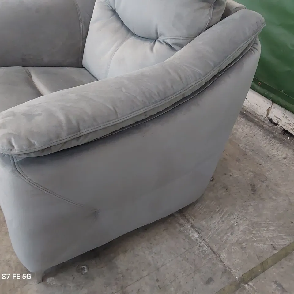 QUALITY BRITISH DESIGNER G PLAN JACKSON POWER RECLINING EASY CHAIR PLUSH SLATE FABRIC 