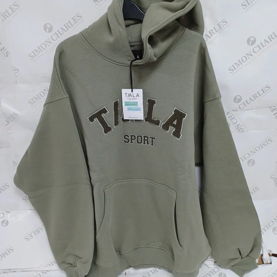 TALA SPORT OVERSIZED VOLLEY HOODIE VINTAGE KHAKI- LARGE 