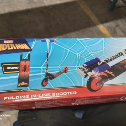 BOXED SPIDERMAN FOLDING IN-LINE SCOOTER 