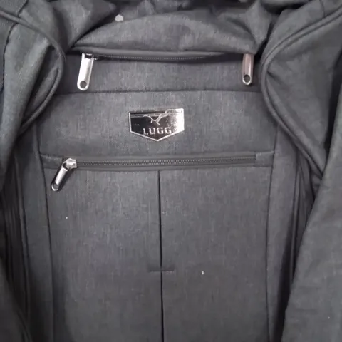 SLEEVED LUGG SINGLE TROLLEY SOFT CABIN BAG DARK GREY
