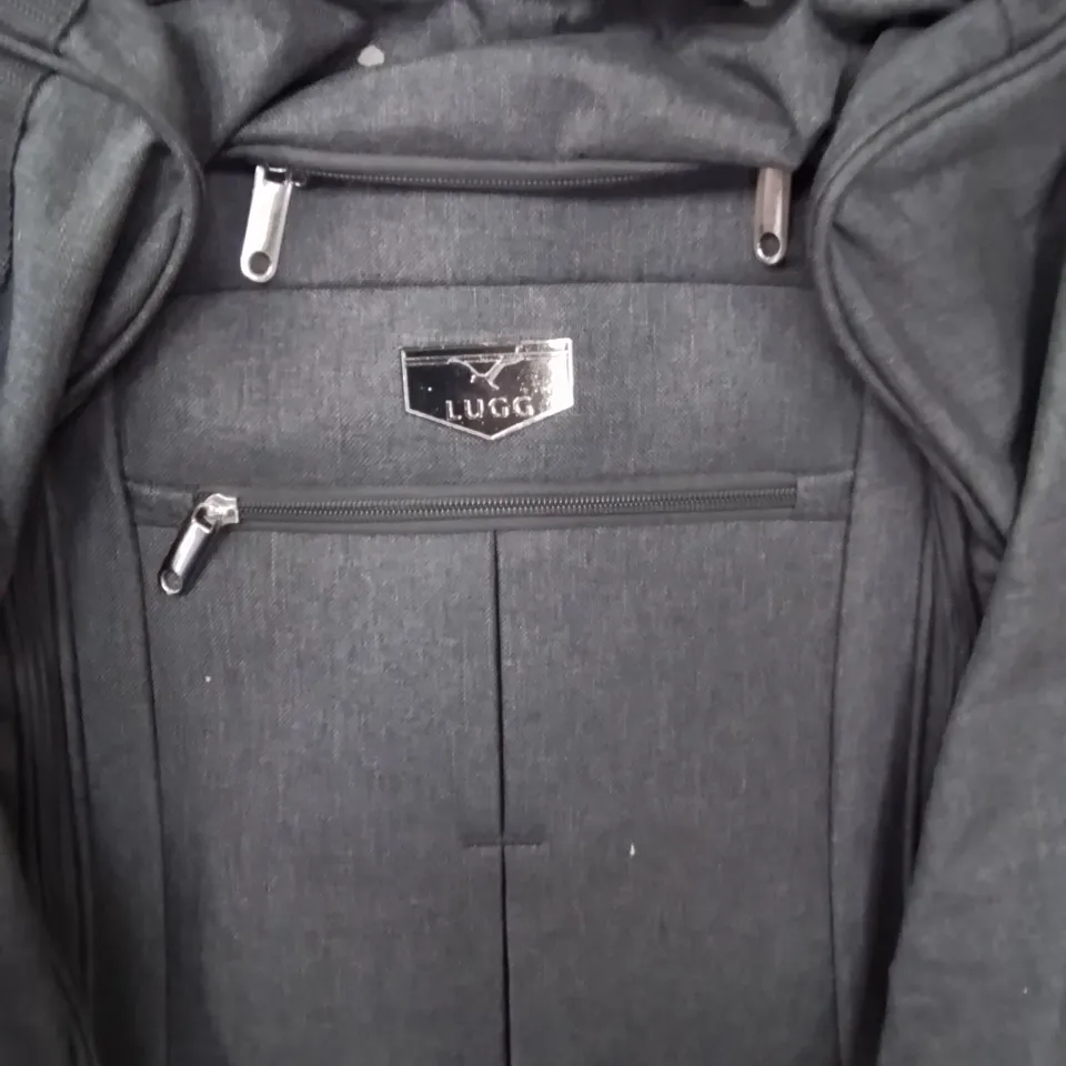 SLEEVED LUGG SINGLE TROLLEY SOFT CABIN BAG DARK GREY