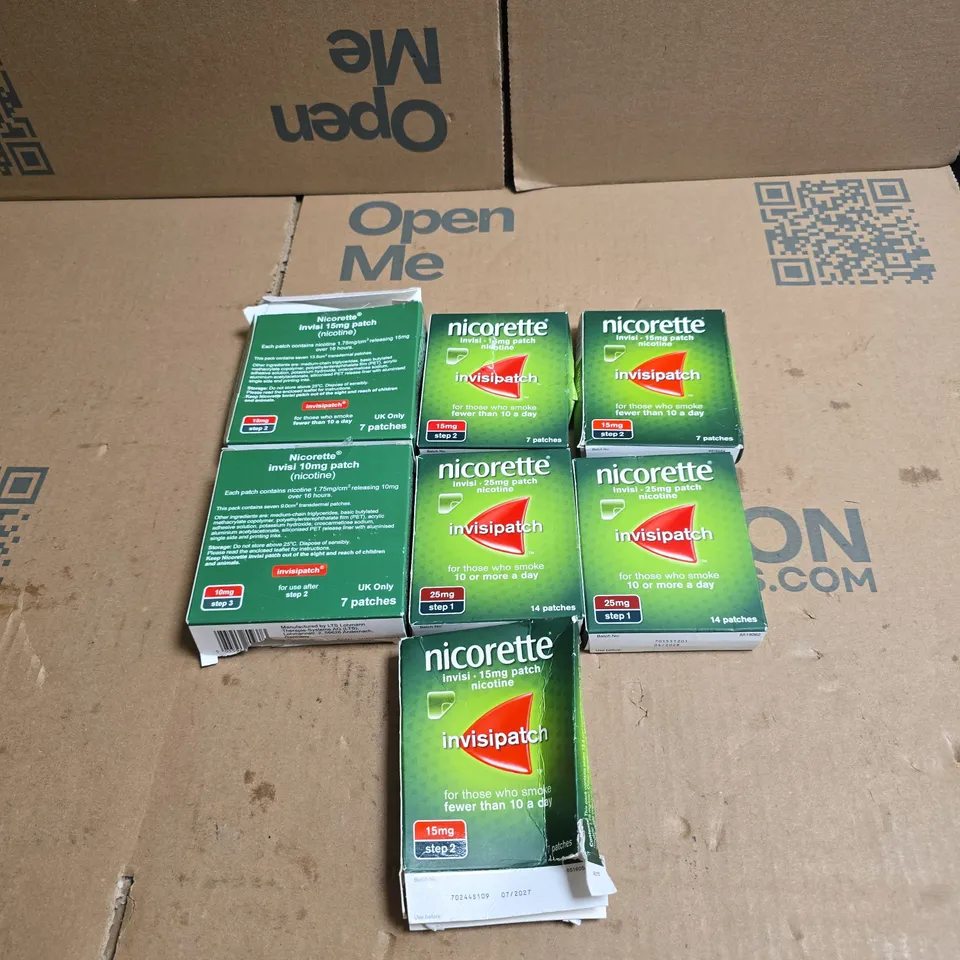 7 X NICORETTE INVISIPATCH PRODUCTS