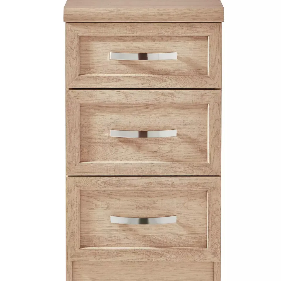 BOXED CAMBERLEY 3 DRAWER CHEST - LIGHT OAK