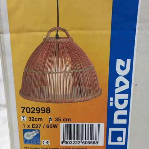 BOXED NAEVE LEUCHTEN CEBU 1 CEILING LIGHT DOME PENDANT ORANGE 