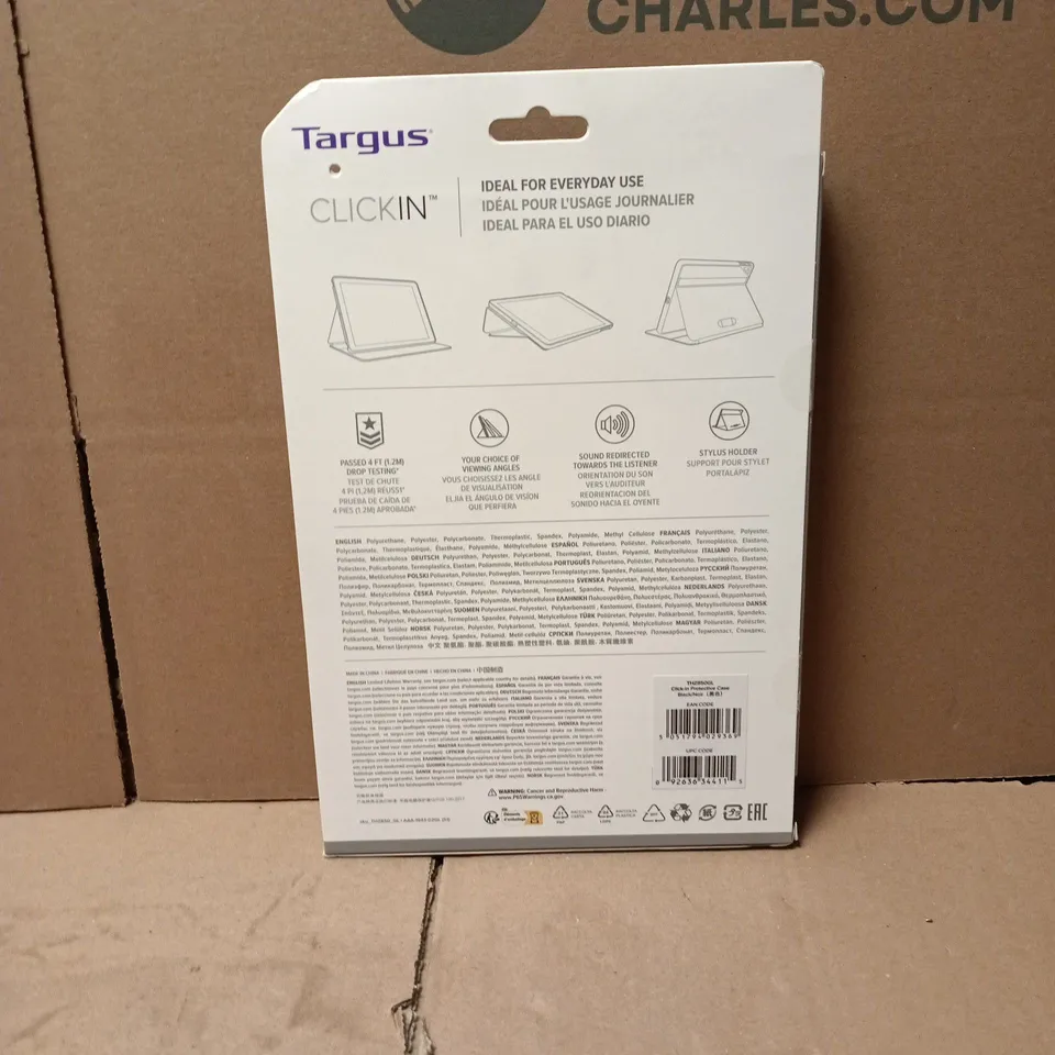 TARGUS CLICK IN PROTECTIVE CASE BLACK FOR IPAD (9TH GEN) 10.2 INCH