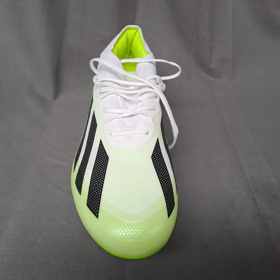 PAIR OF ADIDAS X CRAZYFAST.1 SG FOOTBALL BOOTS IN WHITE/GREEN/BLACK UK SIZE 11.5