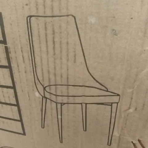 BOXED MODENA DINING CHAIR, BLACK CLASSIC LINEN-WEAVE FABRIC (1 BOX)