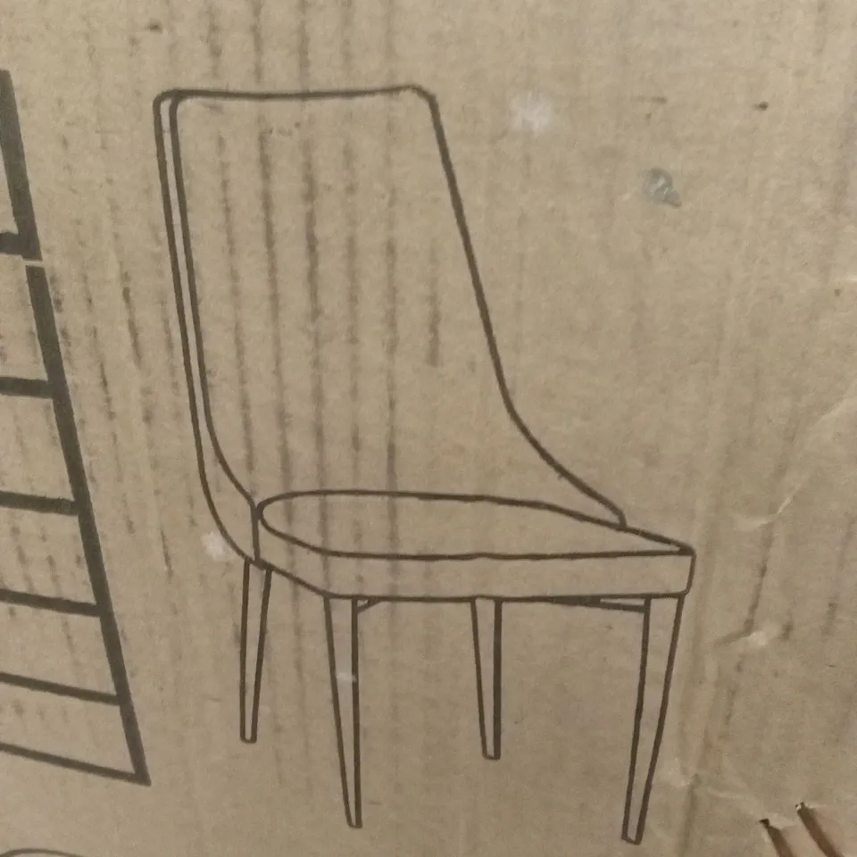 BOXED MODENA DINING CHAIR, BLACK CLASSIC LINEN-WEAVE FABRIC (1 BOX)