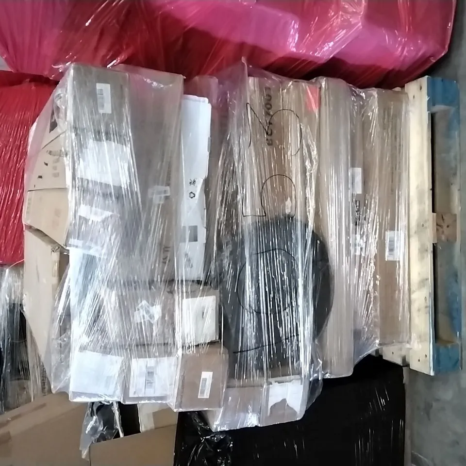 PALLET OF ASSORTED ITEMS INCLUDING C-HOPETREE, ROTISSERIE KIT, BESCHREIBUNG DINING TABLE, FLAME&SHADE, COFFEE TABLE