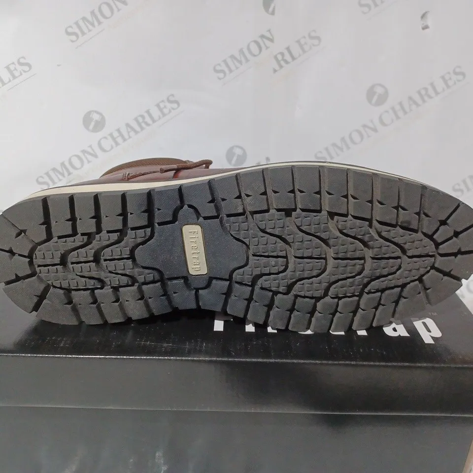 BOXED PAIR OF FIRETRAP AUBIN SHOES IN CAMEL COLOUR UK SIZE 10