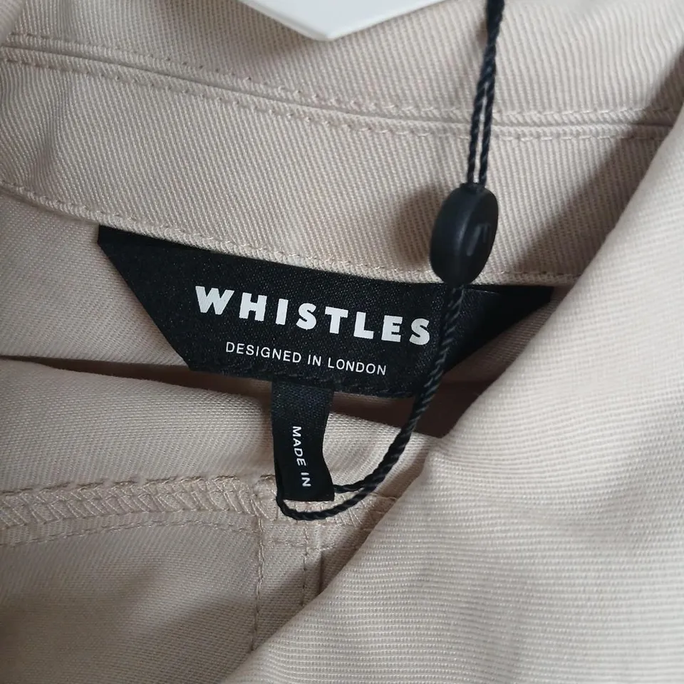 WHISTLES MIA POCKET DETAIL JACKET – UK 8 (EU 36), BEIGE