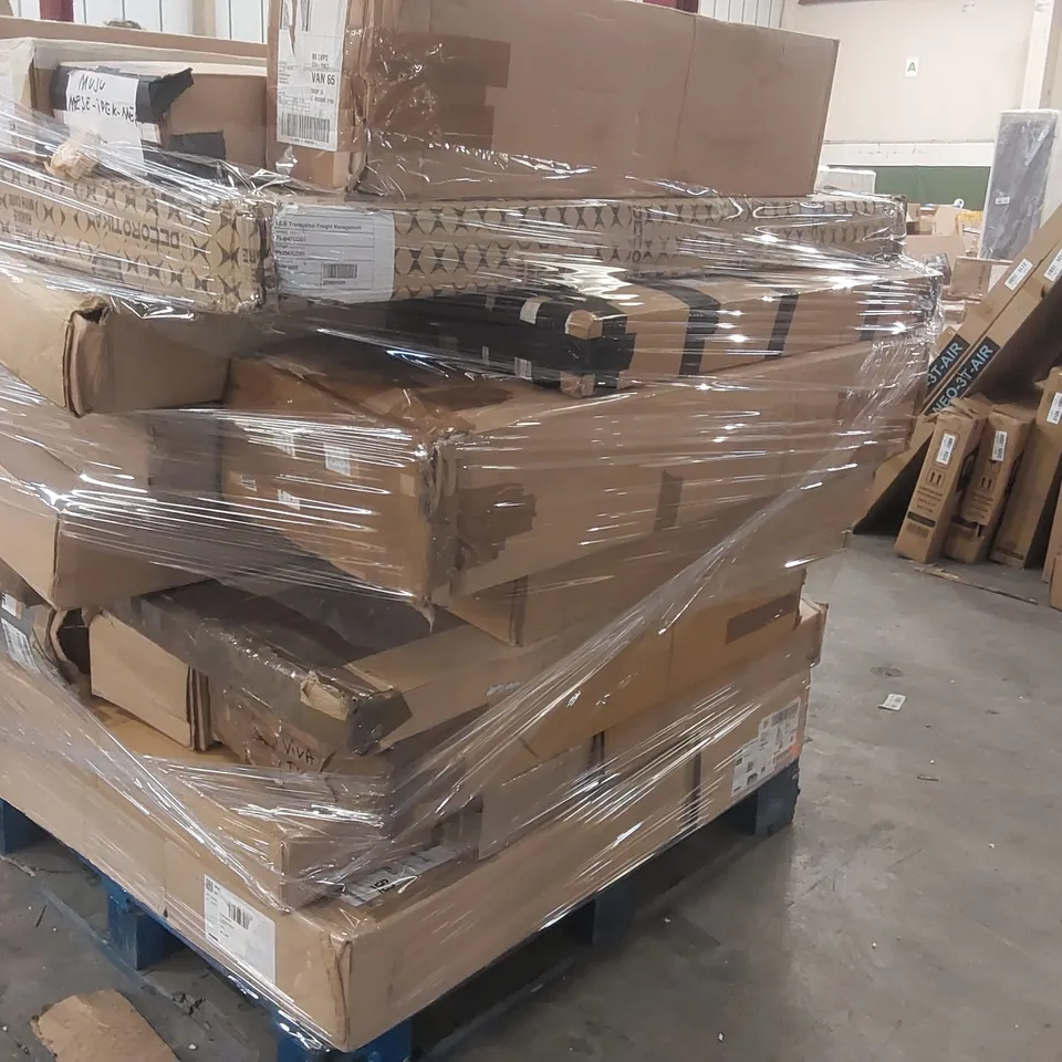 PALLET CONTAINING A LARGE QUANTITY OF ASSORTED DESIGNER FURNITURE PARTS