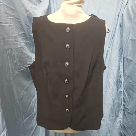 RIVER ISLAND STUDIOS SOMEWHERE TO GO BLACK WAISTCOAT – UK 16 (WOMENS)