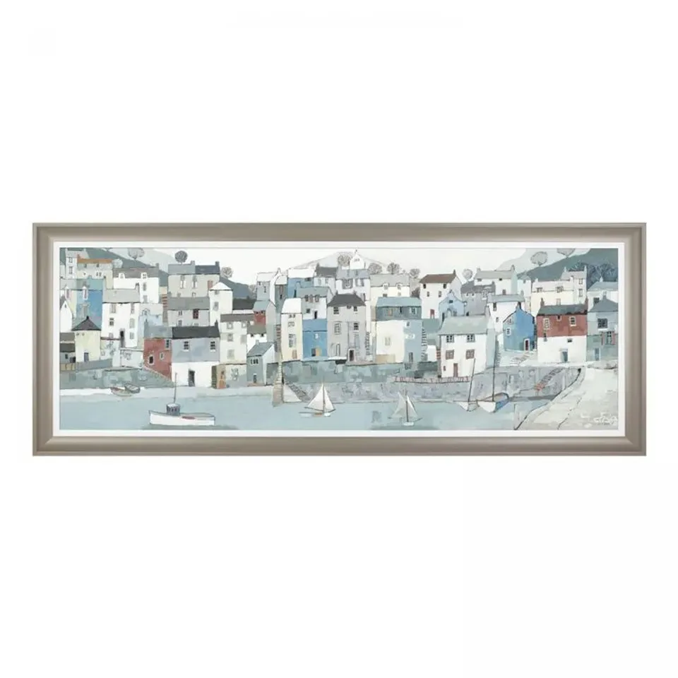 BOXED 'SHORELINE' SINGLE PICTURE FRAME PAINTING ON CANVAS