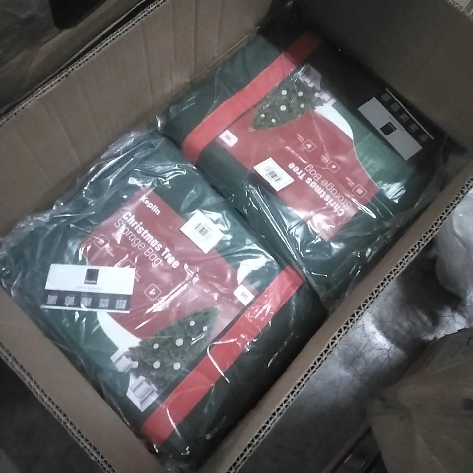 BOX CONTAINING 10 KEPLIN CHRISTMAS TREE STORAGE BAGS