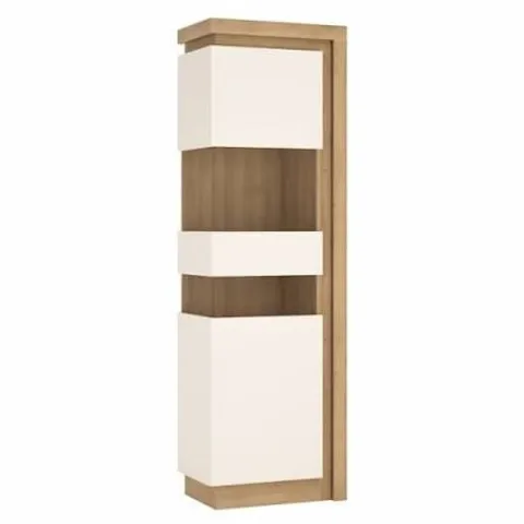 BOXED LYON LIGHT GLASS-FRONTED CABINET (2 BOXES)