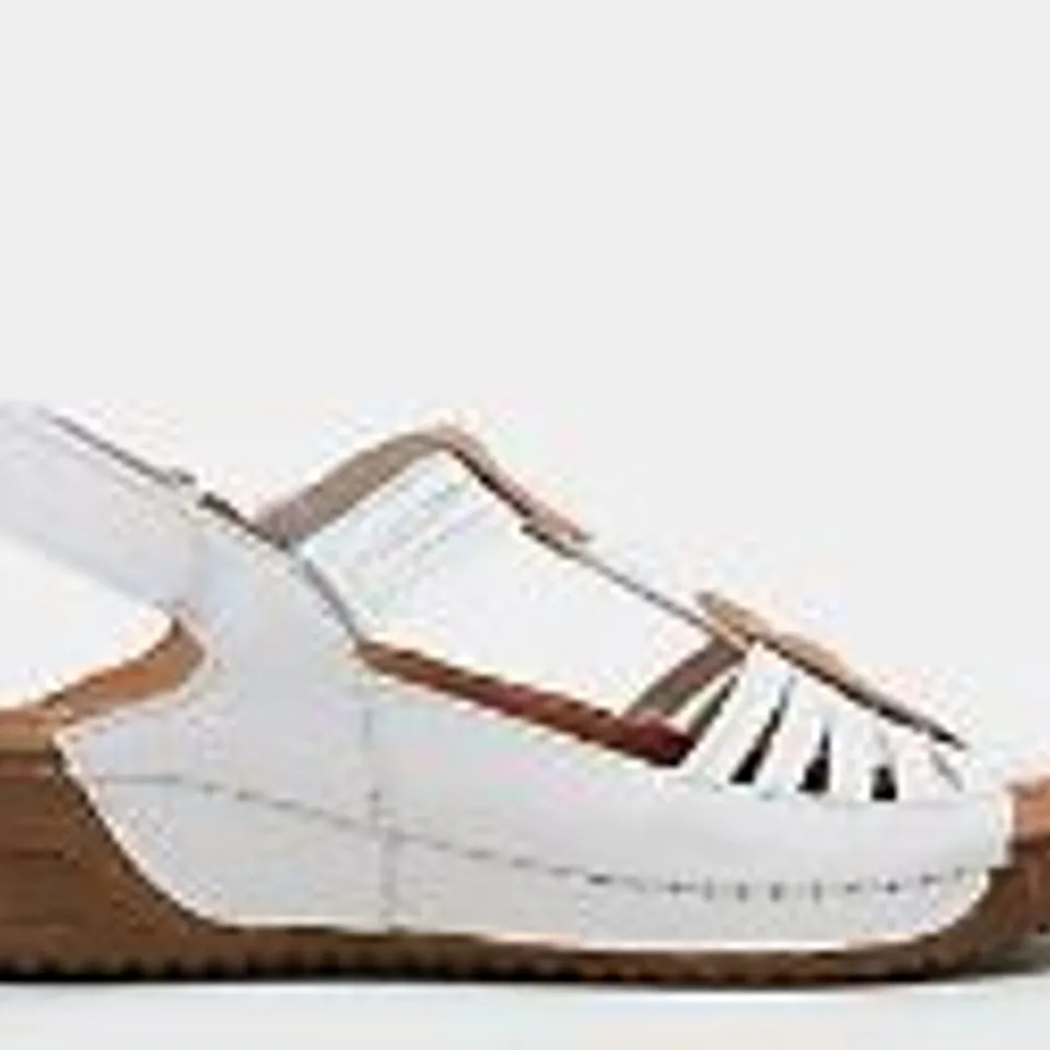 ADESSO LOWRI LEATHER SANDAL WHITE SIZE 6