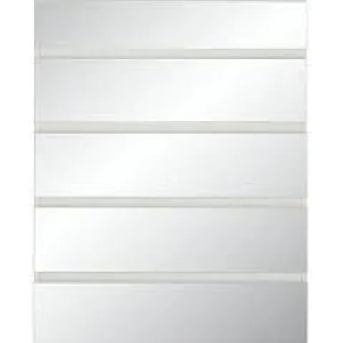 BOXED GRADE 1 PRAGUE WHITE GLOSS 5-DRAWER CHEST (1 BOX)