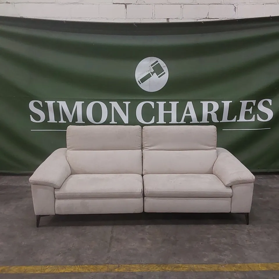 QUALITY DESIGNER ITALIAN MADE 3 SEATER PART ELECTRIC RECLINING SOFA