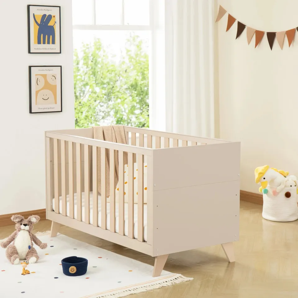 BOXED BABYMORE DANTE COT BED - CASHMERE (1 BOX)