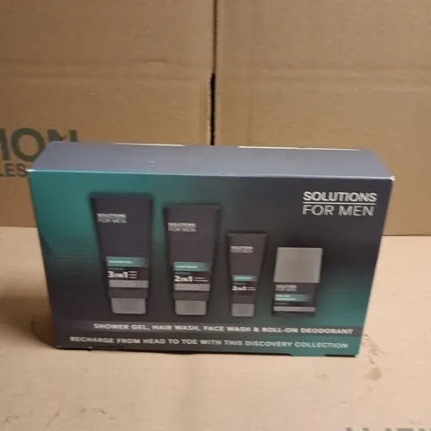 SOLUTIONS FOR MEN BATH AND BODY GIFT BOX