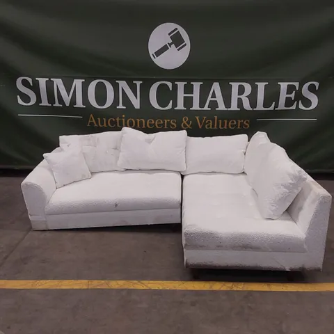 RUNE FABRIC CORNER SOFA - CREAM