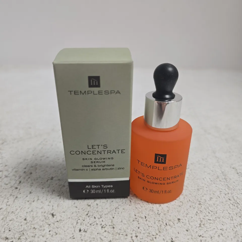 BOXED TEMPLESPA LETS CONCENTRATE SKIN GLOWING SERUM (30ML)