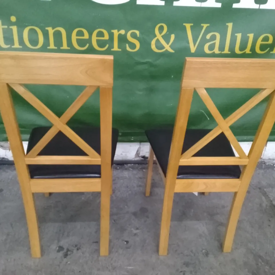 SET OF 2 NEW BALI OAK DINING CHAIRS