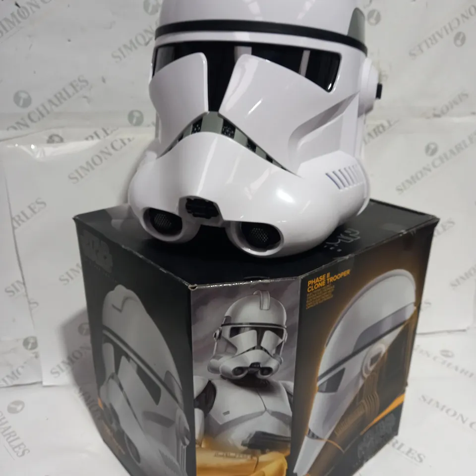 BOXED STAR WARS THE BLACK SERIES PHASE II CLONE TROOPER PREMIUM ELECTRONIC HELMET