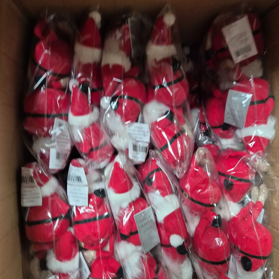 BOX OF APPROX 144 GISELA GRAHAM LONDON SANTA CLAUS SHELF SITTERS