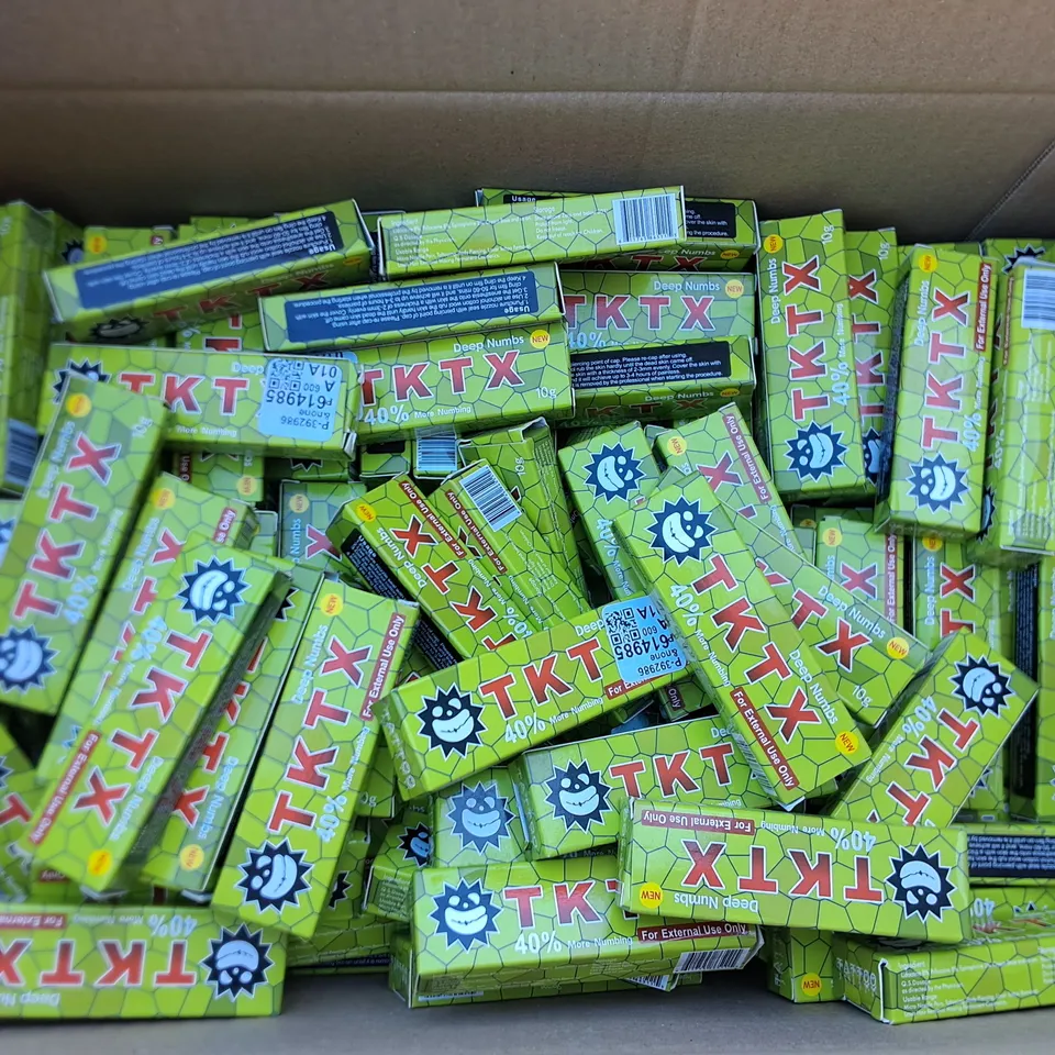 LOT OF APPROXIMATELY 120 10G TUBES OF TKTX DEEP NUMBS