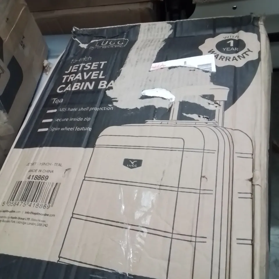 BOXED JETSET TRAVEL CABIN BAG TEAL 15"