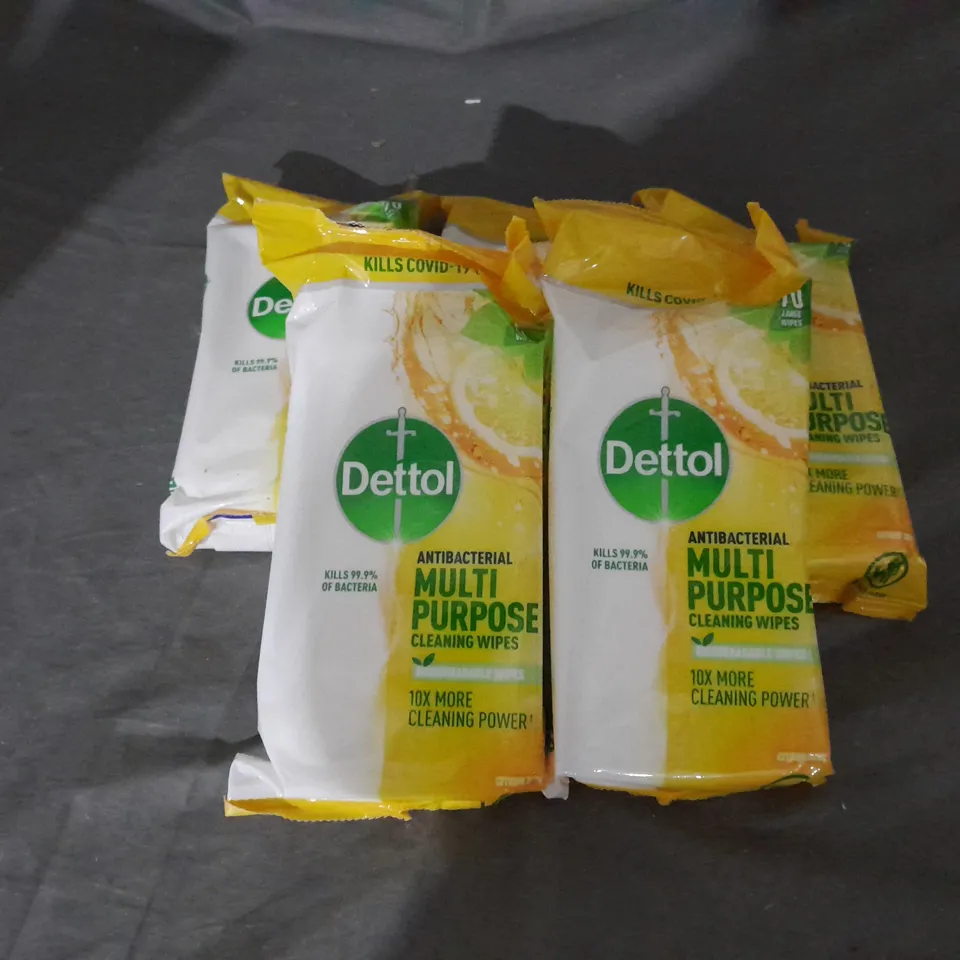 5 PACKS OF DETTOL ANTIBACTERIAL MULTIPURPOSE CLEANING WIPES