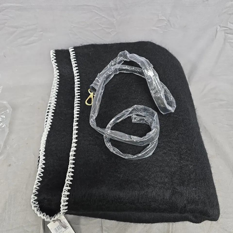 KATIE LOXTON WHIPSTITCH CAPE WITH BELT - BLACK